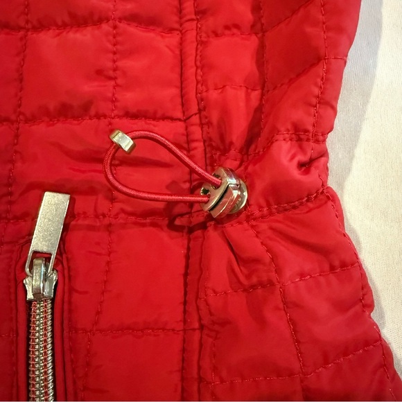 Olsen Europe Quilted Vest Red Sporty Design Classy Women's Size 10 - Picture 7 of 16